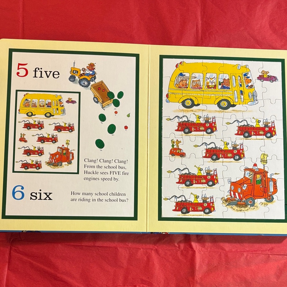 Richard Scarry’s Counting to Ten Jigsaw Puzzle Book 6 48-Piece Puzzles - Picture 6 of 14